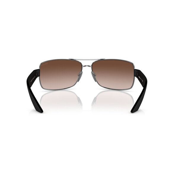 New PRADA LINEA ROSSA Grey Rectangle PS 50ZS 5AV-02P Sunglasses Women - Picture 5 of 6